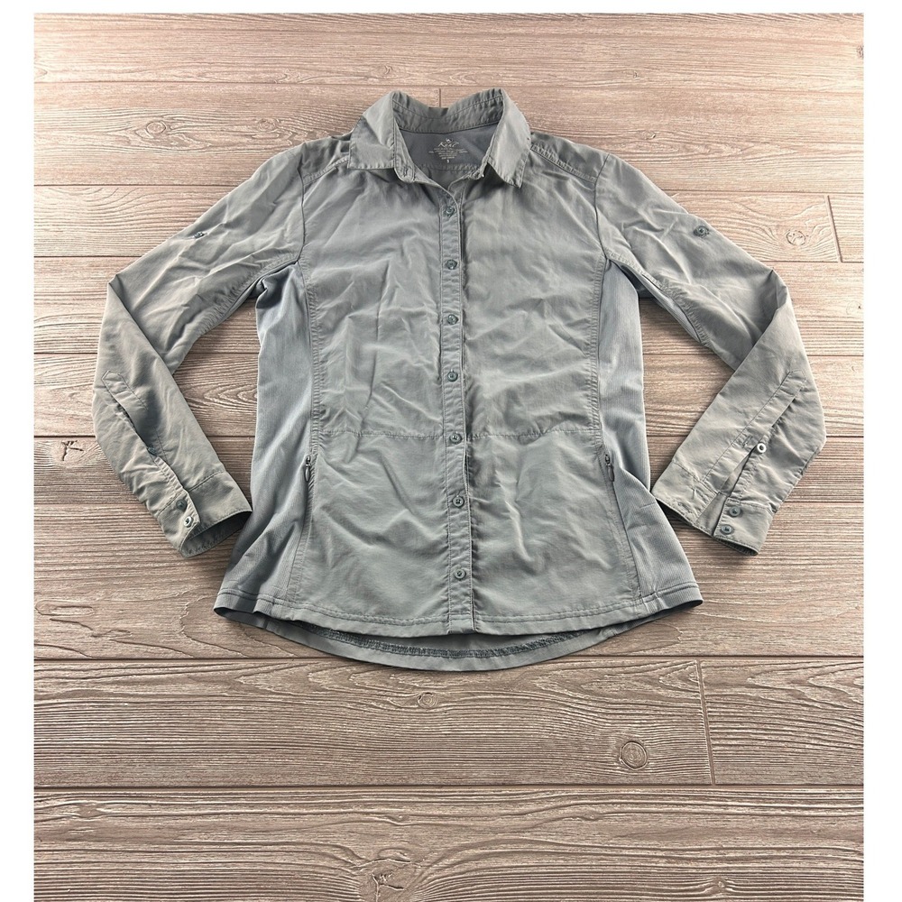 Light Gray Women's Button-Up Utility Shirt